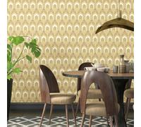 Hoopla Walls Deco Arch - Gold 10m Wallpaper - Gold