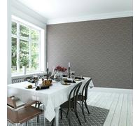 Hoopla Walls Deco Fan - Black 10m Wallpaper - Black