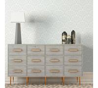 Hoopla Walls Deco Fan - Grey 10m Wallpaper - Grey