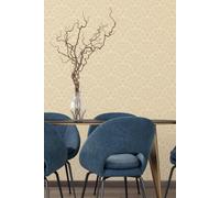 Hoopla Walls Deco Fan Matt Wallpaper in Gold Hoopla Walls Gold