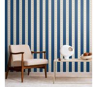 Hoopla Walls Decorative Stripe - Denim Mix 10m Wallpaper