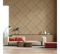 Hoopla Walls Diamond Slat Large- Ash (10M Wallpaper)