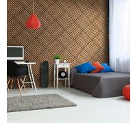 Hoopla Walls Diamond Slat Large - Oak (10M Wallpaper)