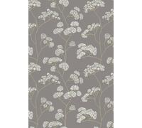 Hoopla Walls Elderflower Trail - Charcoal 10m Wallpaper in Grey Hoopla Walls Grey 10m