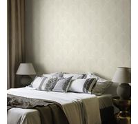 Hoopla Walls Elegance Leaf Fan Chalk Wallpaper