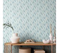 Hoopla Walls Eucalyptus Whisper - Denim Mix 10m Wallpaper