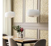 Hoopla Walls Floral Trail - Stone 10m Wallpaper