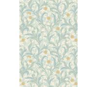 Hoopla Walls Floral Trail Stone Wallpaper in Duck Egg Blue Hoopla Walls Duck Egg Blue