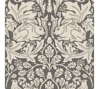 Hoopla Walls Forest Rabbit Charcoal Grey Smooth Matt Wallpaper