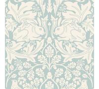 Hoopla Walls Forest Rabbit Duck Egg Blue Smooth Matt Wallpaper