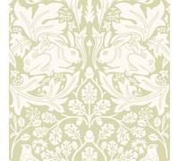 Hoopla Walls Forest Rabbit Pale Green Smooth Matt Wallpaper