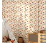 Hoopla Walls Giraffe Friends - Ginger Spice 10m Wallpaper - Ginger Spice