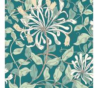 Hoopla Walls Honeysuckle Leaf Trail Dark Jade Smooth Matt Wallpaper