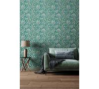 Hoopla Walls Honeysuckle Leaf Trail Matt Wallpaper in Jade Hoopla Walls Jade