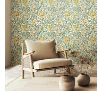 Hoopla Walls Honeysuckle Leaf Trail - Seafoam 10m Wallpaper - Seafoam