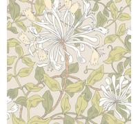 Hoopla Walls Honeysuckle Leaf Trail Stone Natural Smooth Matt Wallpaper