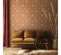 Hoopla Walls Honeysuckle Leaf Trail - Terracotta 10m Wallpaper - Terracotta