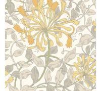 Hoopla Walls Honeysuckle Leaf Trail Warm Grey Smooth Matt Wallpaper