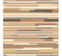 Hoopla Walls Horizontal Stripe - Brown 10m Wallpaper - Brown