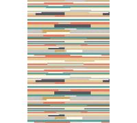 Hoopla Walls Horizontal Stripe Matt Wallpaper in Orange Hoopla Walls Orange