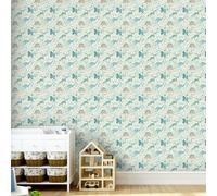 Hoopla Walls Jurassic Party Denim Mix 10M Wallpaper