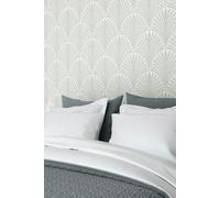 Hoopla Walls Leaf Fan Matt Wallpaper in Grey Hoopla Walls Grey