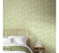 Hoopla Walls Leaf Silhouette - Dusty Sage 10M Wallpaper