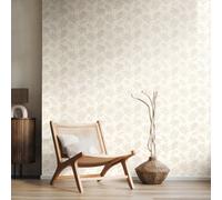 Hoopla Walls Leaf Silhouette - Oatmeal 10M Wallpaper