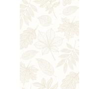 Hoopla Walls Leaf Silhouette - Oatmeal 10m Wallpaper in White Hoopla Walls White 10m