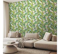 Hoopla Walls Leafy Patchwork Forest Green Wallpaper