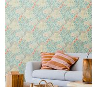 Hoopla Walls Lily Ogee - Duckegg Blue 10m Wallpaper - Duckegg Blue