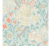 Hoopla Walls Lily Ogee Duckegg Blue Smooth Matt Wallpaper