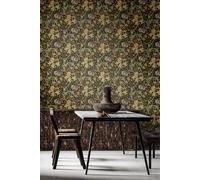 Hoopla Walls Lily Ogee Matt Wallpaper in Black Hoopla Walls Black
