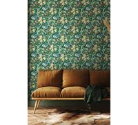 Hoopla Walls Lily Ogee Matt Wallpaper in Emerald Hoopla Walls Emerald