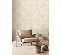 Hoopla Walls Lily Ogee Matt Wallpaper in Natural Hoopla Walls Natural