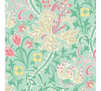 Hoopla Walls Lily Ogee Mint Green Smooth Matt Wallpaper