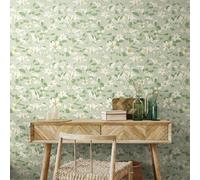Hoopla Walls Lino Leaves - Willow Mix 10M Wallpaper