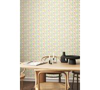 Hoopla Walls Meadow Stripe Matt Wallpaper in Pink Hoopla Walls Pink