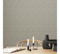 Hoopla Walls Mini Leaf - Graphite 10m Wallpaper