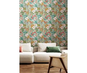 Hoopla Walls Oasis Matt Wallpaper in Teal Hoopla Walls Teal