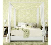 Hoopla Walls Ogee Damask - Sage Green 10m Wallpaper - Sage Green