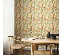 Hoopla Walls Orchid Bloom - Amber 10m Wallpaper