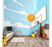 Hoopla Walls Origin Murals Graphic Basketball Hoop Blue Paste The Wall Mural 350Cm Wide X 280M High
