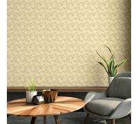 Hoopla Walls Paisley - Mustard Yellow 10m Wallpaper - Mustard Yellow