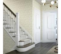 Hoopla Walls Paisley - Natural 10m Wallpaper - Natural