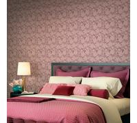 Hoopla Walls Paisley - Purple 10m Wallpaper - Purple
