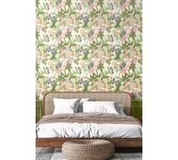 Hoopla Walls Paradise Matt Wallpaper in Light Pink Hoopla Walls Light Pink