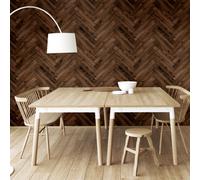 Hoopla Walls Parquet- Dark Walnut (10M Wallpaper)