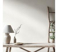 Hoopla Walls Purity Scallop Stripe Stone Wallpaper