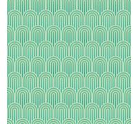 Hoopla Walls Retro Arch - Green 10m Wallpaper - Green